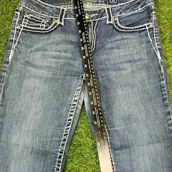 LA Idol USA Embellished Jeans Size 11 Dark Wash - Picture 6 of 8